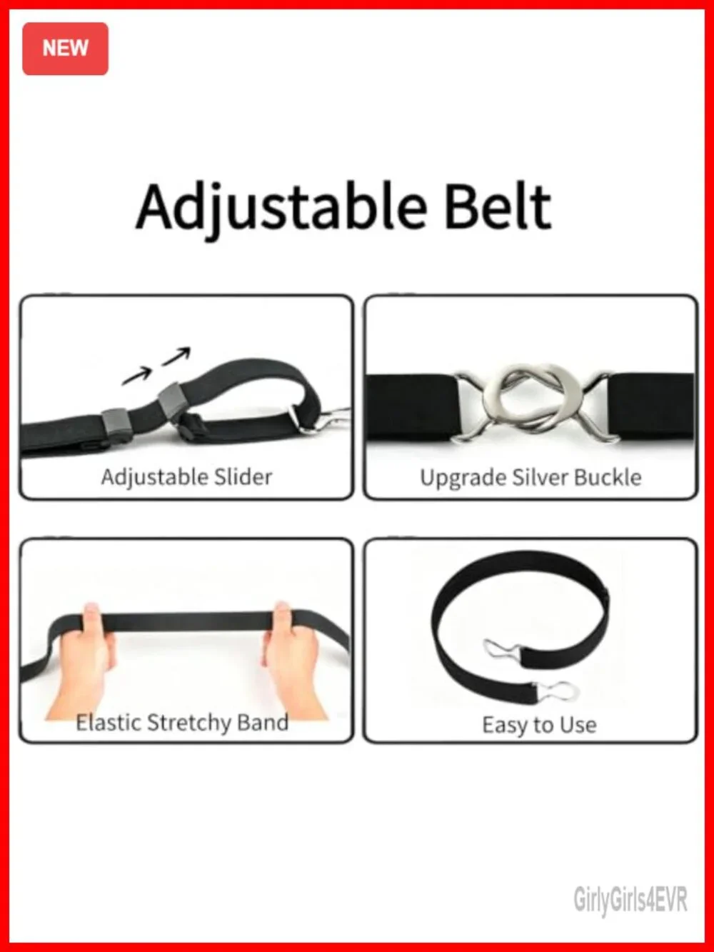 Skinny Elastic Belt for Women Adjustable Dresses Jeans